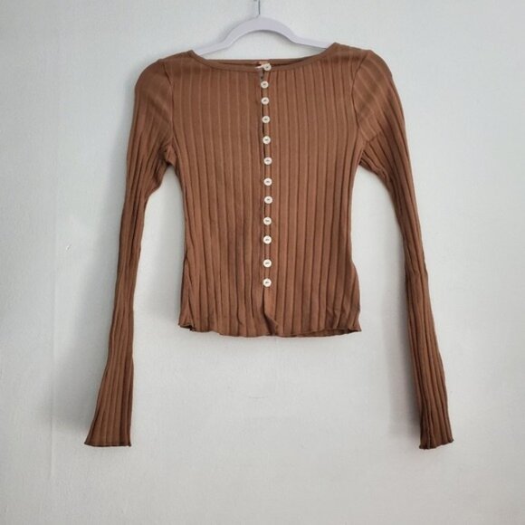 Free People Tilly Long-Sleeve Cardigan, Size Medium - Picture 3 of 9